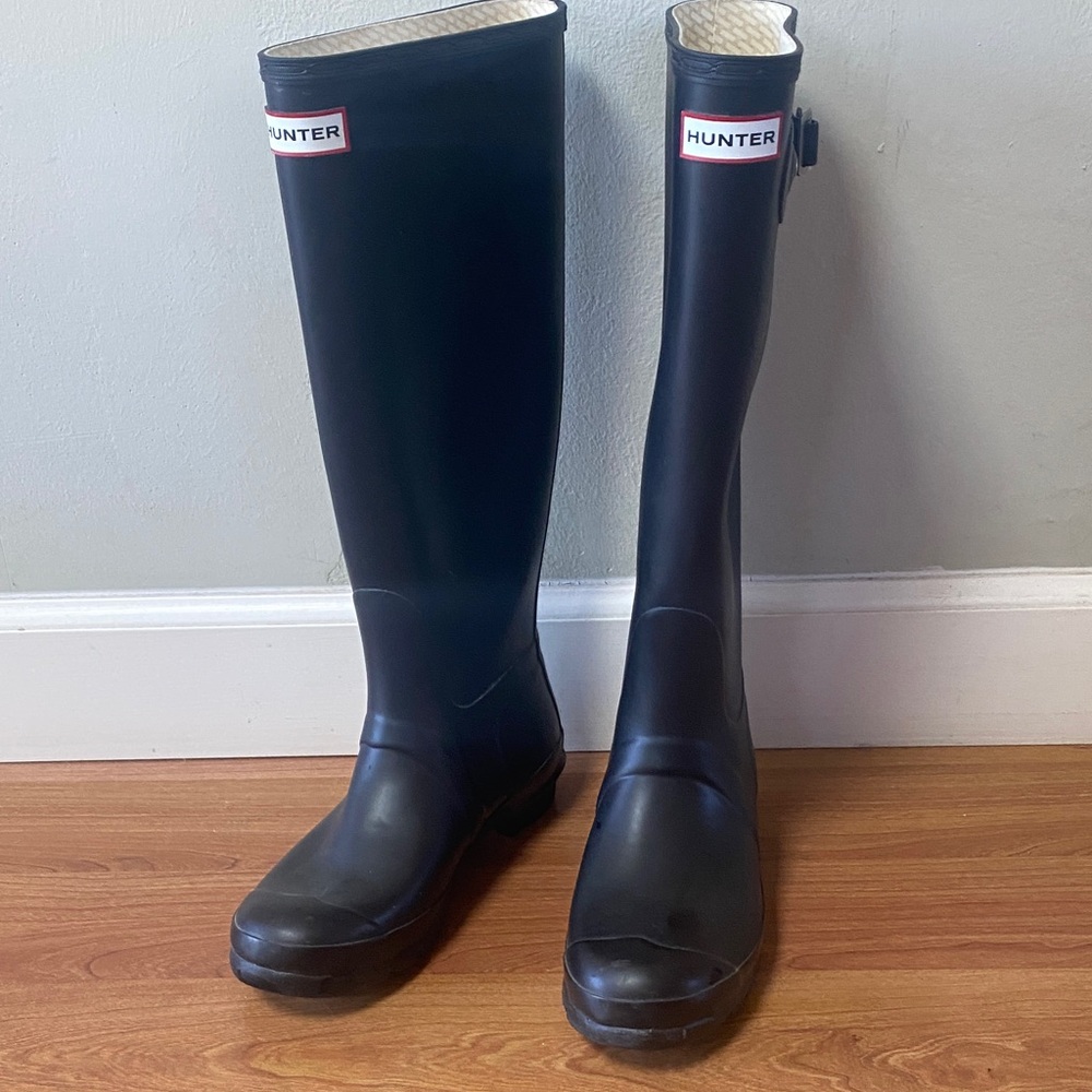 Hunter ‘Original’ Matte Black Tall Waterproof Boots